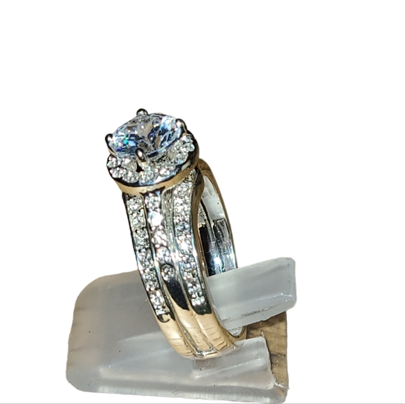 2 Piece Moissanite Bridal Ring (MRT) Markings L4 - Picture 2 of 5